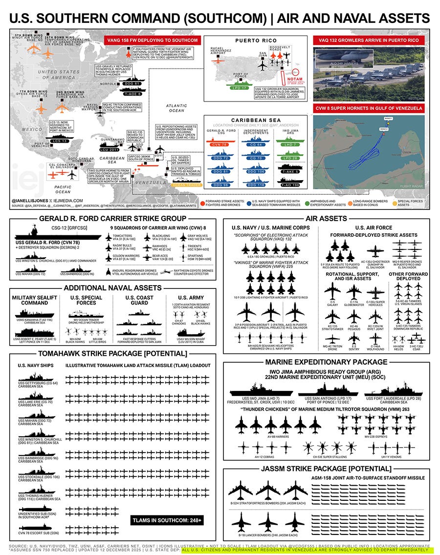 Image of SOUTHCOM deployments in the Caribbean prior to the Iran War