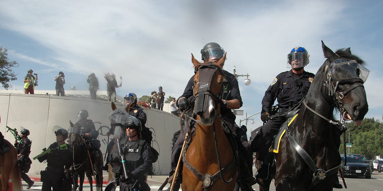 Police started the violence in Los Angeles