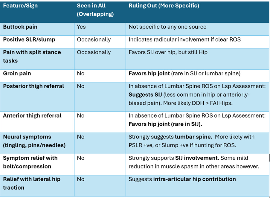 Clinician’s Corner: Differentiating Hip Joint, SIJ, and Lumbar Spine Pain
