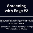 European Serial Acquirer at >30% discount to NAV