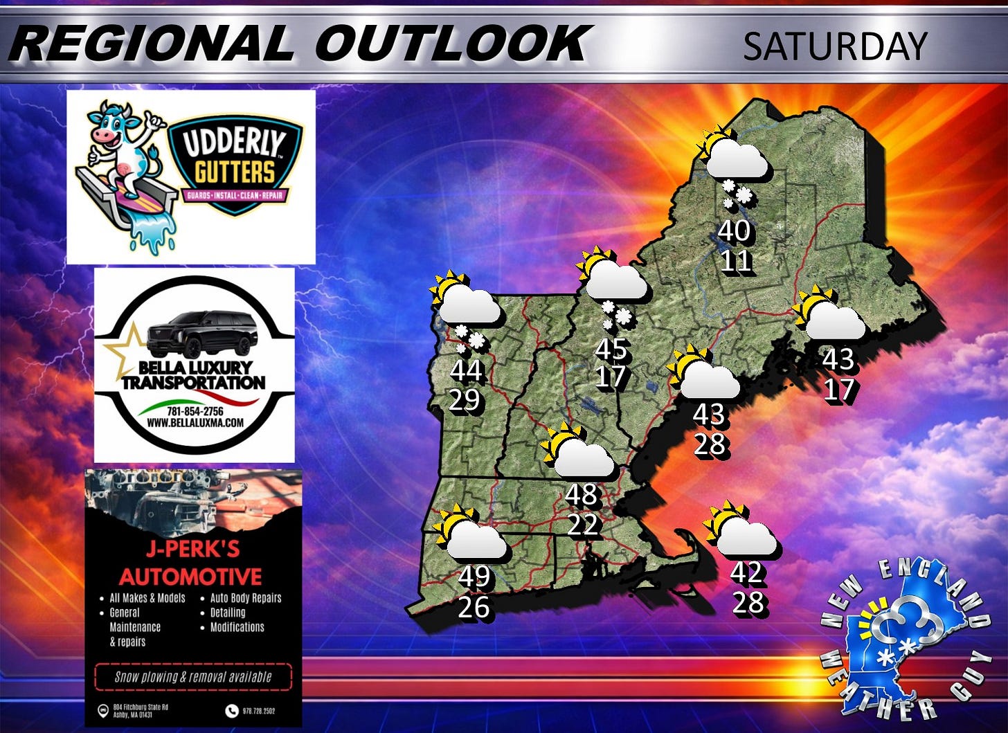 May be an image of map, video games and text that says 'REGIONAL OUTLOOK UDDERLY GUTTERS SIAROS BEARDS-INSTALL- BEPAR SATURDAY 40 11 BELLALUXURY TRANSPORTATION TRANSPO RTATION 781-854-2756 WWW.BELLALUXMA.COM 45 44 29 POpoob 43 17 43 28 48 22 J-PERK'S AUTOMOTIVE Makes Models Repairs General Mainter ance repairs Detaili Modifications 49 26 Snowplowing&removalavalable avasiable 間 42 28 cHBлΑHR'
