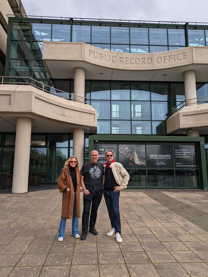 Outside TNA on my last day - with Dean and Britta!