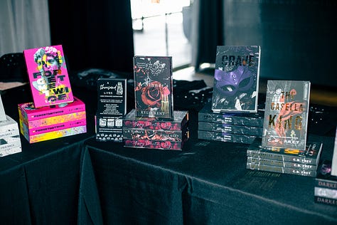A selection of vendors on offer at the Book Booth event.