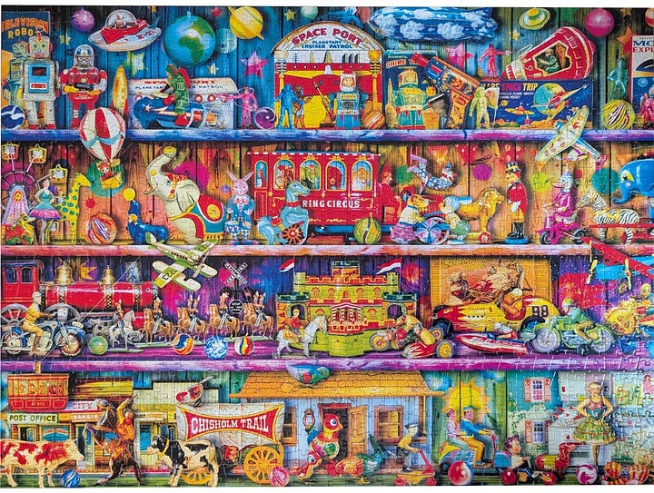Toy Wonderama Puzzles with art by Aimee Stewart