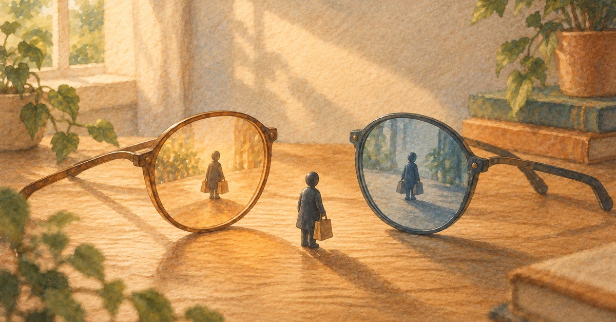 Sales and product looking at the same customer through two differently tinted lenses.