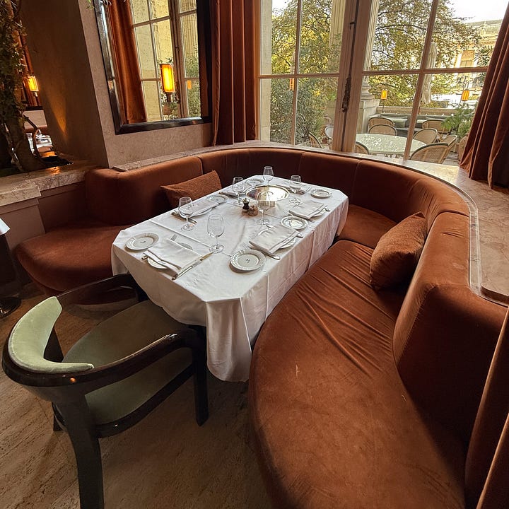 Tables for large groups at Le Grand Cafe in Paris