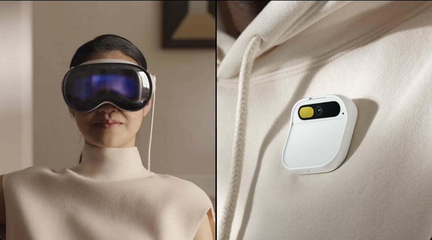 ai pin and Vision Pro comparison ai pin and Vision Pro comparison