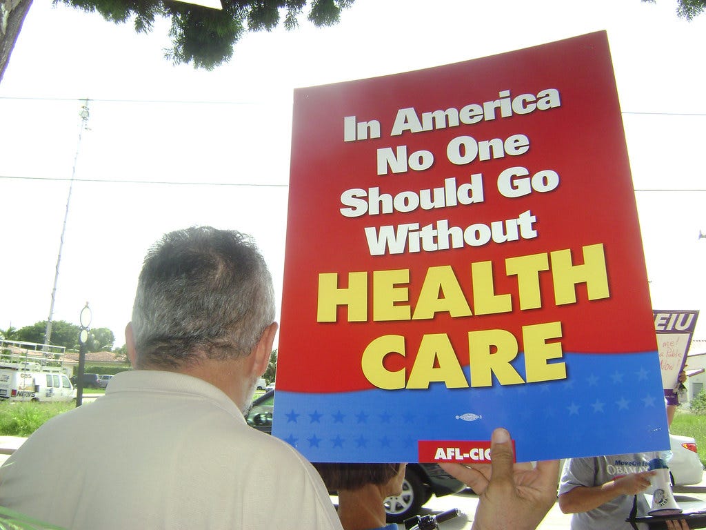Health Care Rally for a Public Option in front of Senator Bill Nelson´s Office