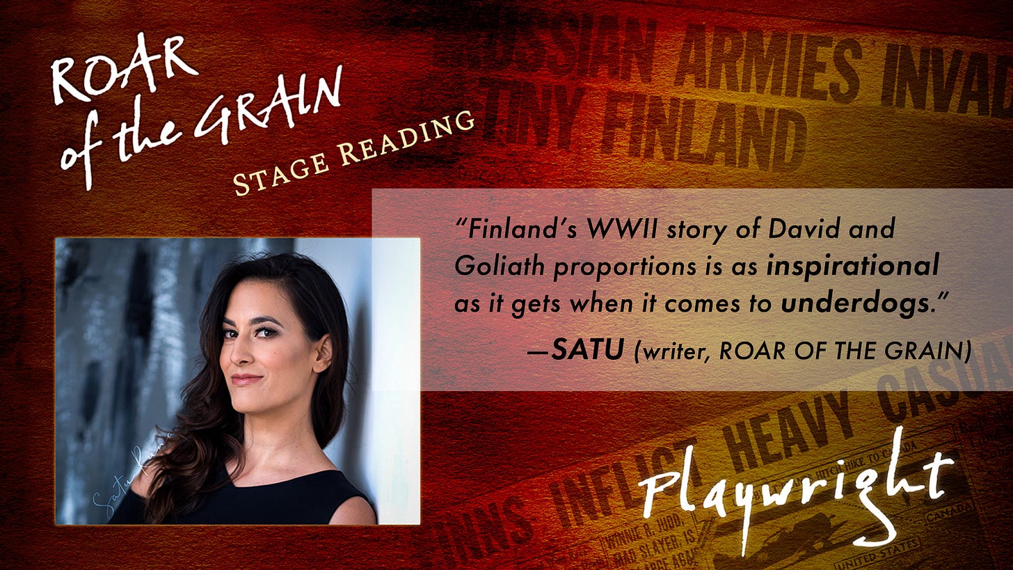 Roar of the Grain - Playwright/Producer, Satu Roar of the Grain - Playwright/Producer, Satu