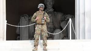 WASHINGTON DC - JUNE 4: Washington D.C. National Guard stand guard and provide limited access at the Lincoln Memorial a - CU Global Thought WASHINGTON DC - JUNE 4: Washington D.C. National Guard stand guard and provide limited access at the Lincoln Memorial a - CU Global Thought