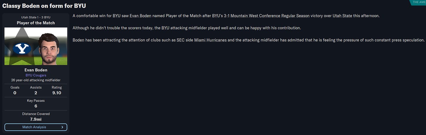Football Manager 2023 Evan Boden