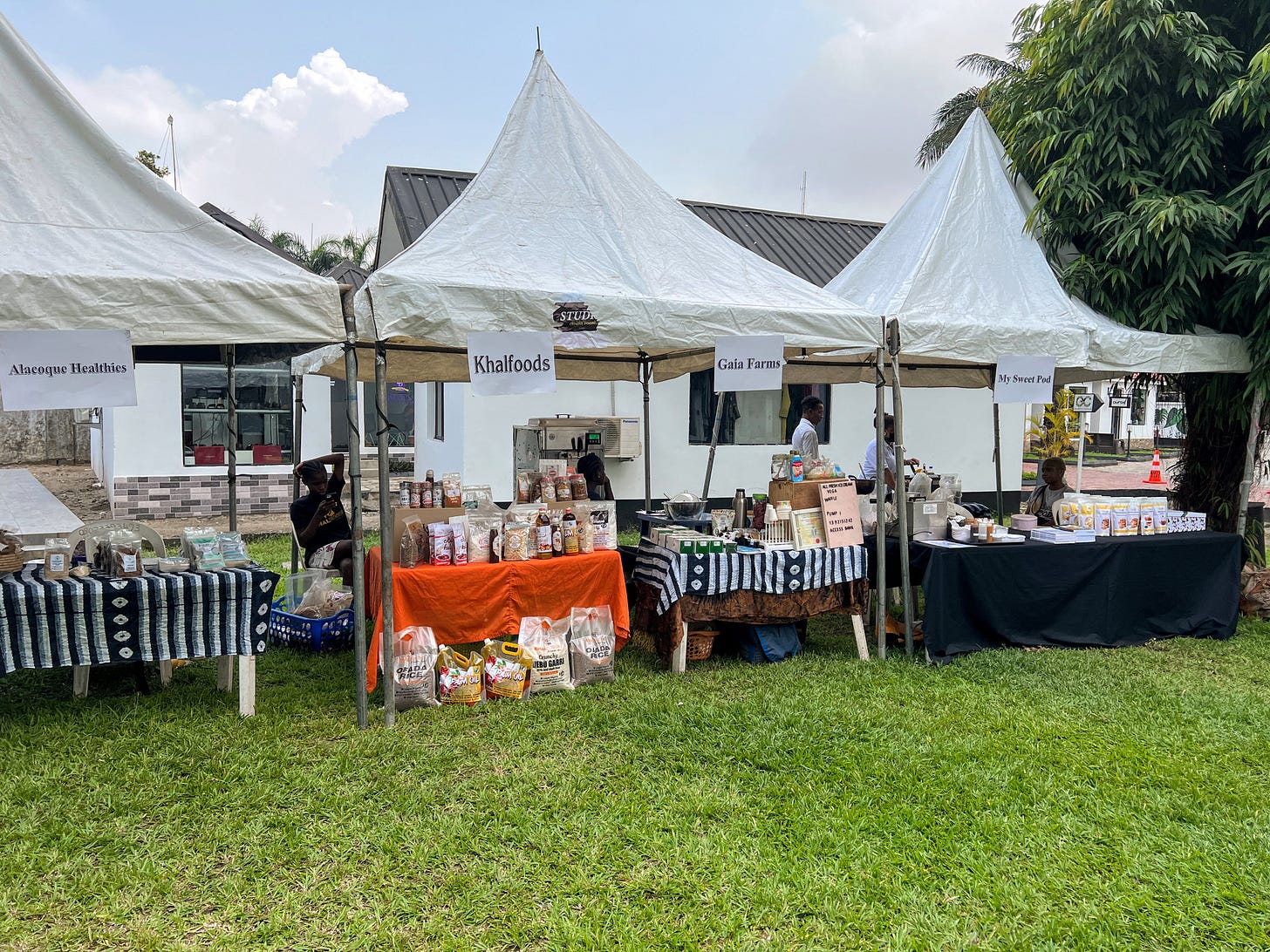 A crosssection of businesses at the TKD Farms Farmers’ Market. Photo by Osioke Itseuwa