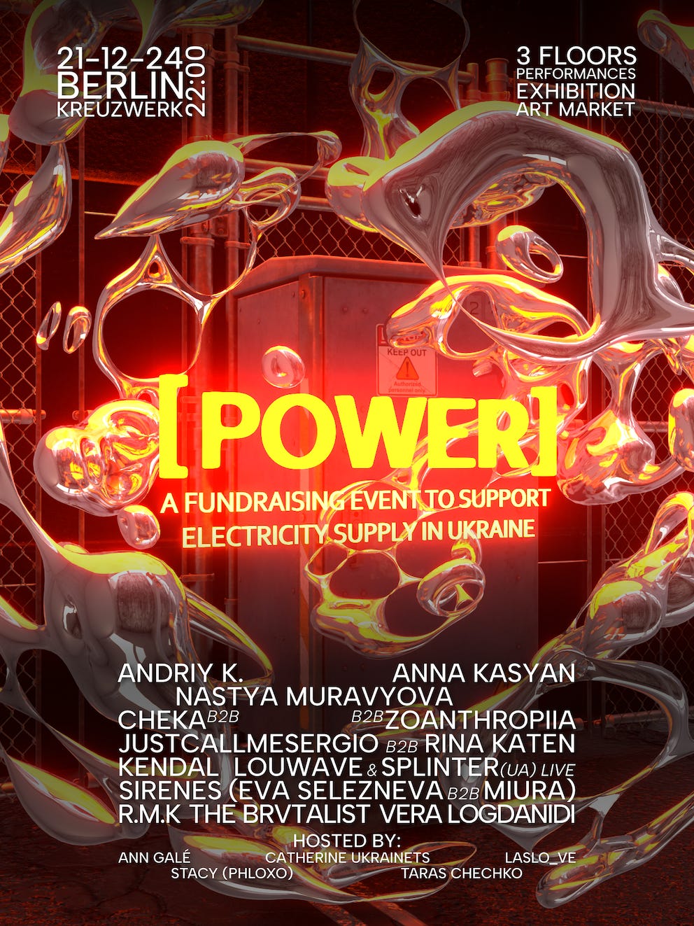 [POWER] w. The Brvtalist, Kendal, Nastya Muravyova, Miura, Cheka and many more - Flyer front