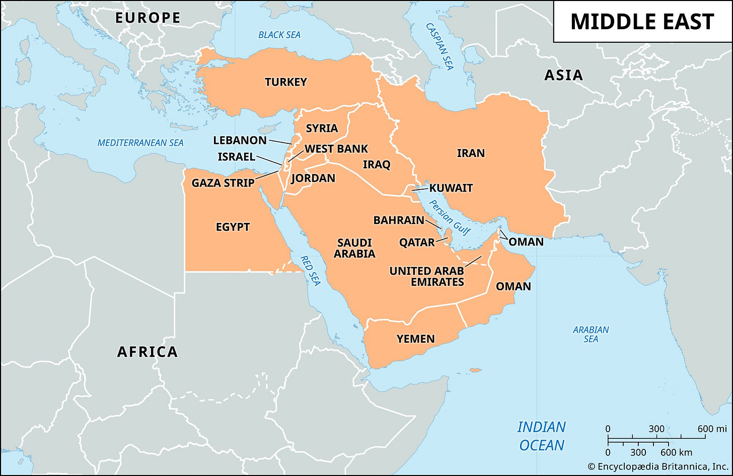 Middle East | Map, Countries, West Asia, History, Conflict ...