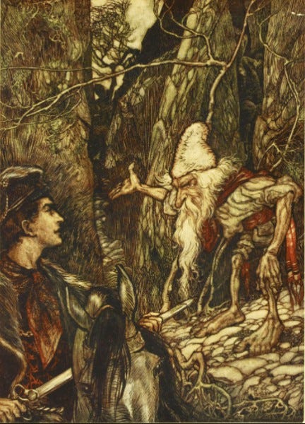 The hand with the knife - Grimm's Fairy Tale ᐈ Read online on Fairy Tales  Tree