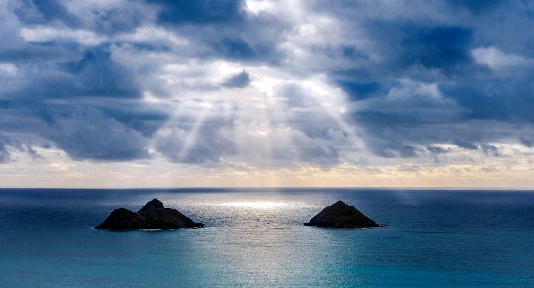 aerial island and beaches