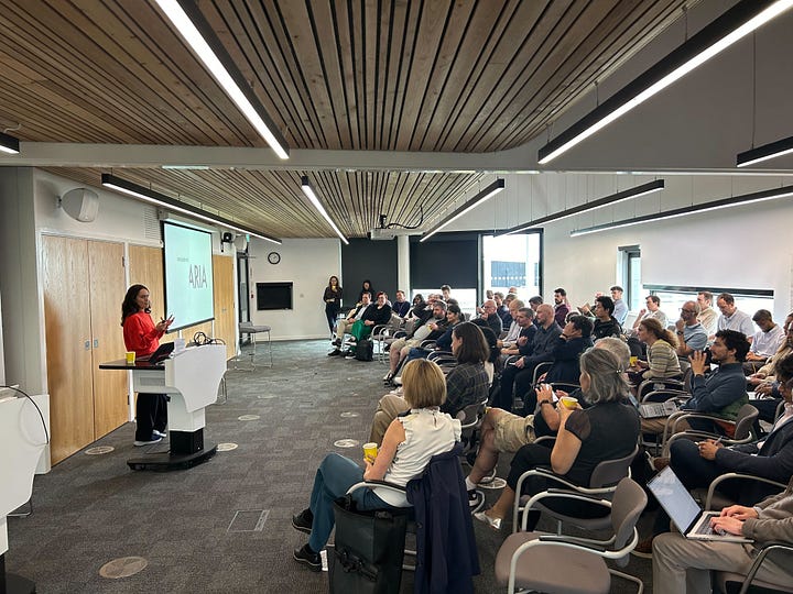 A series of images showing the ARIA team speaking about the Programme Director role and selection process.