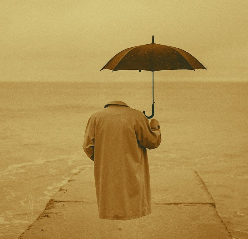 a man walking on a pier holding an umbrella a man walking on a pier holding an umbrella
