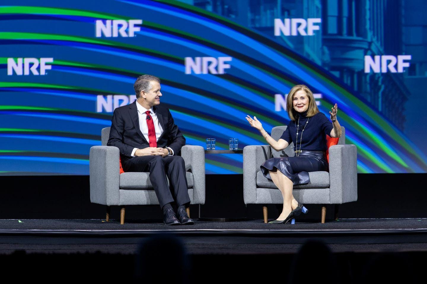 John Furner and Azita Martin at NRF 2025.