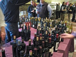 1 – wine bottles at CIA luncheon 1 – wine bottles at CIA luncheon