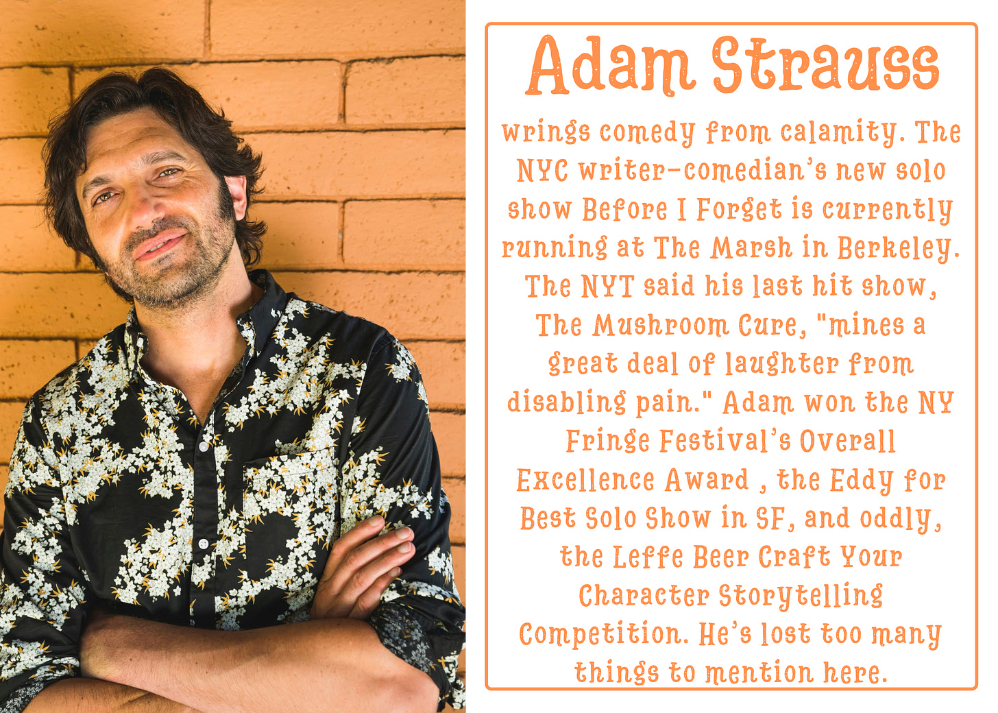Adam Strauss is a featured storyteller