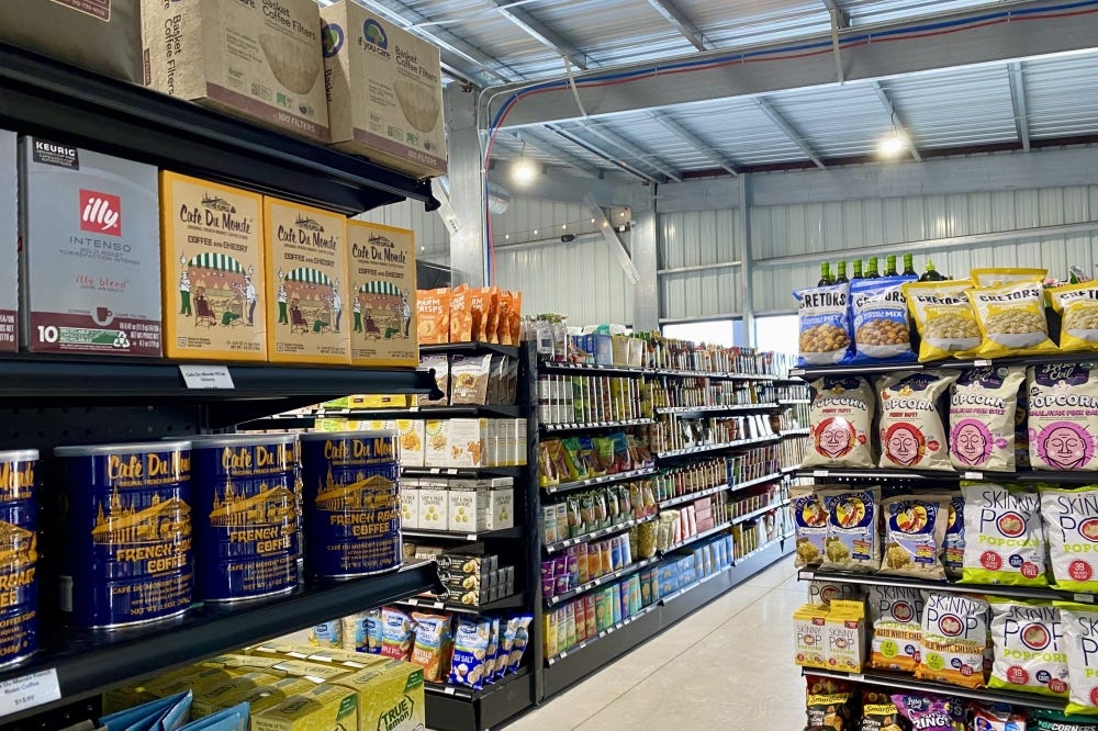 The Boring Bodega sells snacks, drinks and frozen meals. (Jane Turchi/Community Impact) The Boring Bodega sells snacks, drinks and frozen meals. (Jane Turchi/Community Impact)