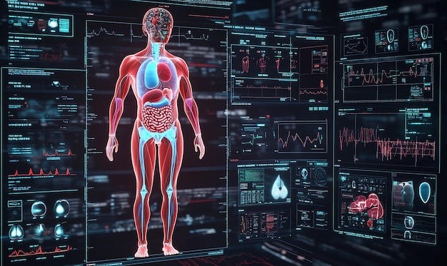 A digital twin of a human body with interactive layer | Premium  AI-generated image