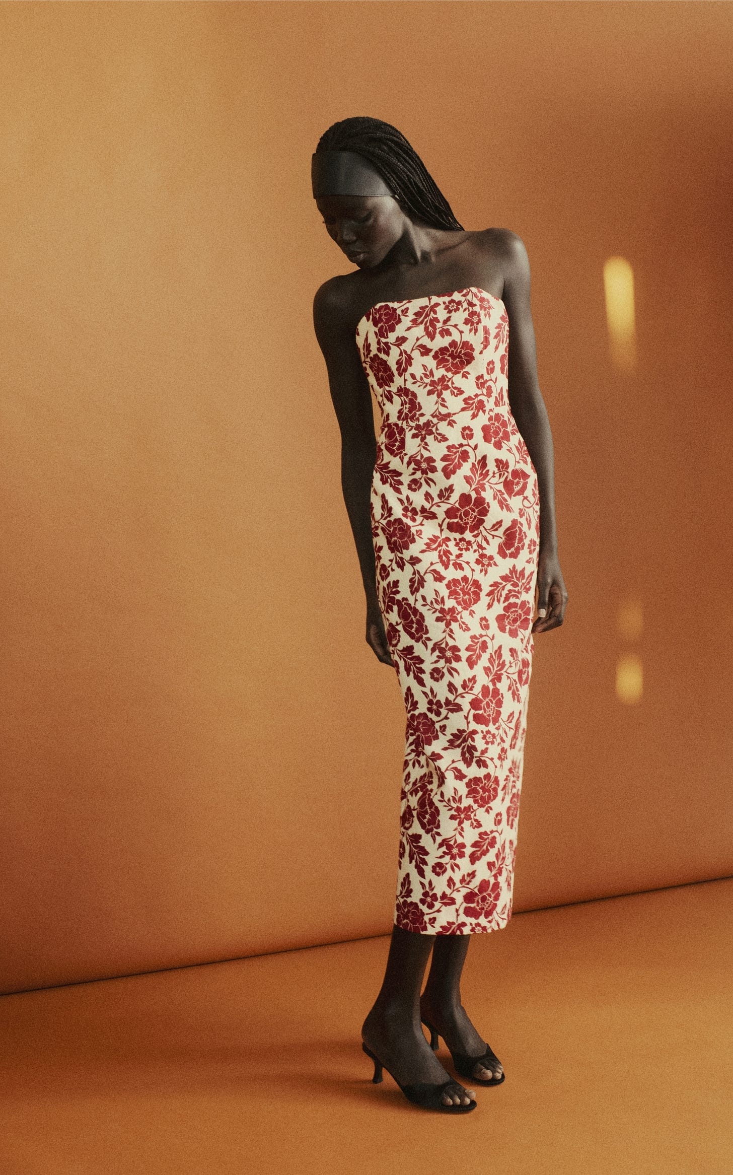 Exclusive Romeo Bow-Detailed Linen Midi Dress