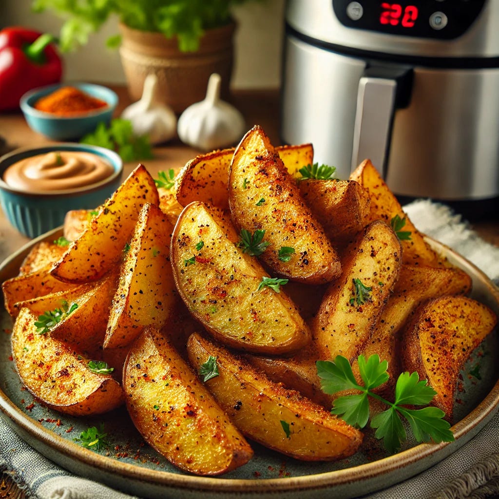 Receita de Batatas Rústicas Temperadas na Air Fryer