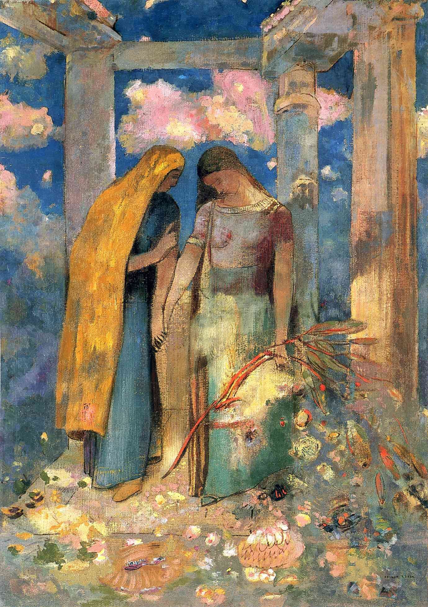 Mystical Conversation - Odilon Redon - c.1896