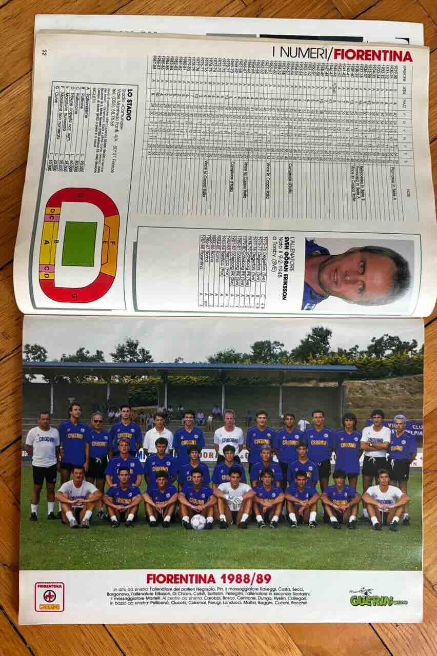 Poster Guerin Sportivo - Lazio & Roma - Saison 1988/89 - Vintage Italie