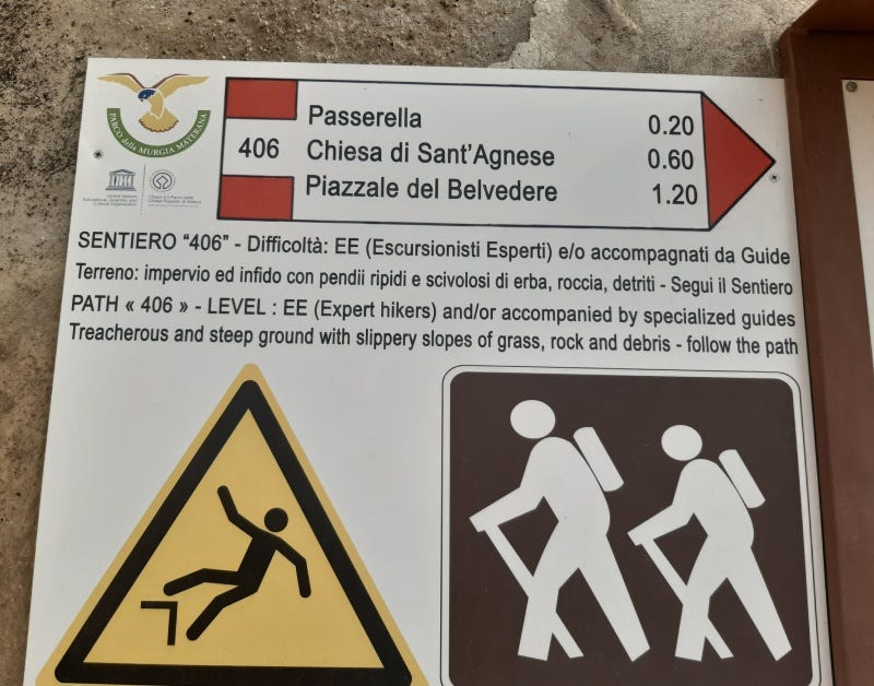 Sentiero 406 di Matera - 21 Grammi di Turismo 