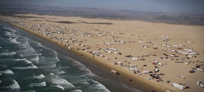 Just A Car Guy: Oceano Dunes/ Pismo State Beach - is the only California  State Park where cars can be driven on the beach.