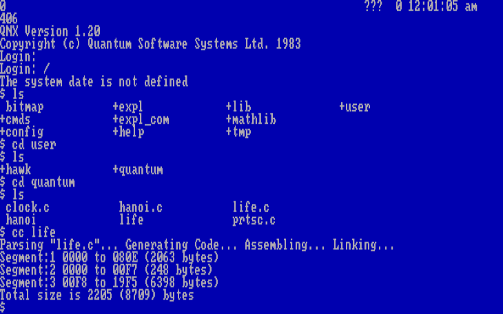 QNX 1.2 - Compile