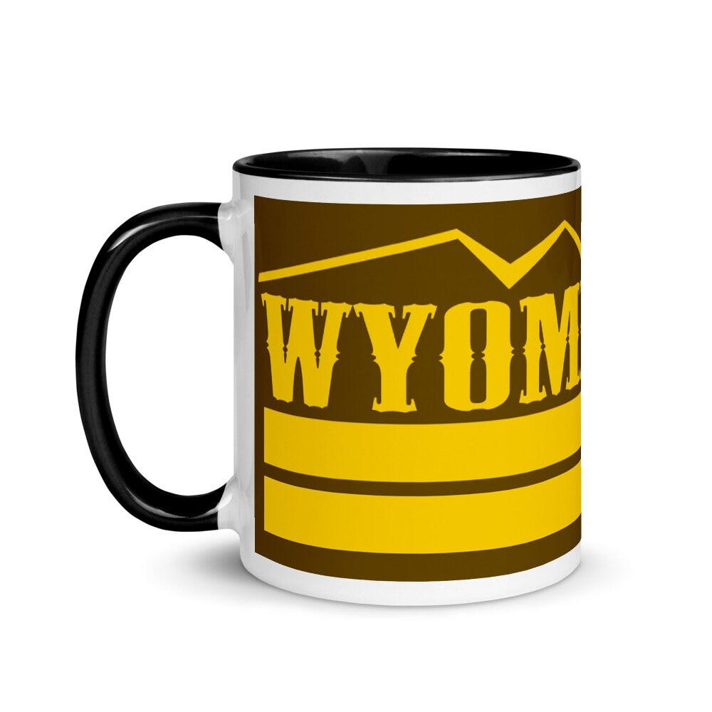 Wyoming Troutrider Coffee Mug Wyoming State Symbol Gift Hot Chocolate ...