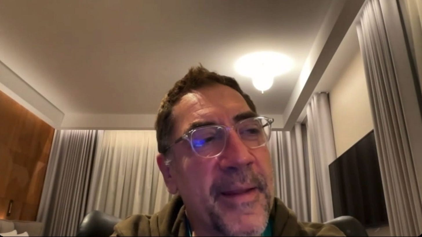 Javier Bardem discusses the F1 film sound design.