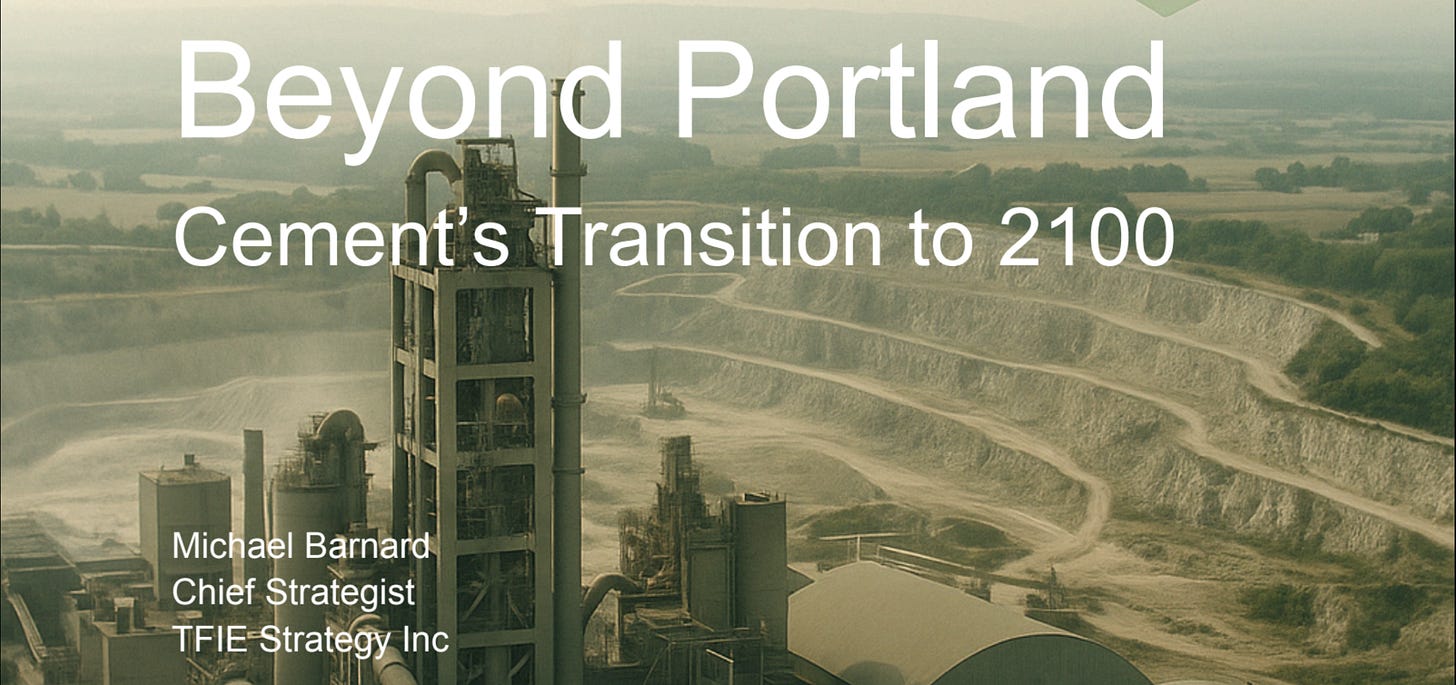 Cover of TFIE Strategy report on cement’s transition to 2100.