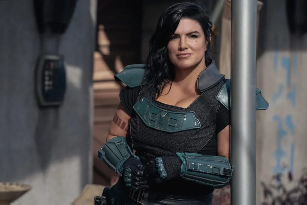 Gina Carano in the Mandalorian, Lucasfilm, Disney Gina Carano in the Mandalorian, Lucasfilm, Disney