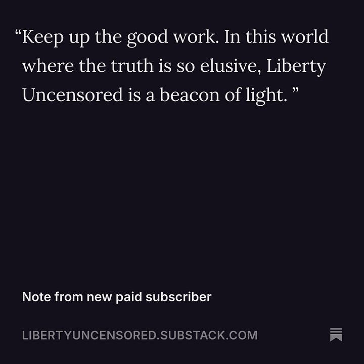 What Folks are Saying about Liberty Uncensored
