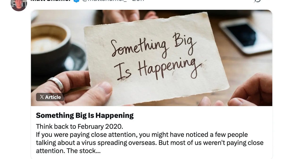 About that Matt Shumer post that has nearly 50 million views