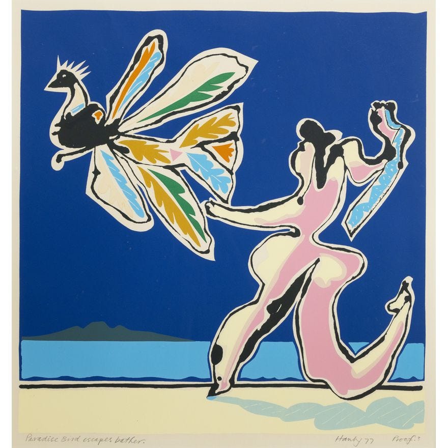 PAT HANLY - Paradise Bird Escapes Bather PAT HANLY - Paradise Bird Escapes Bather