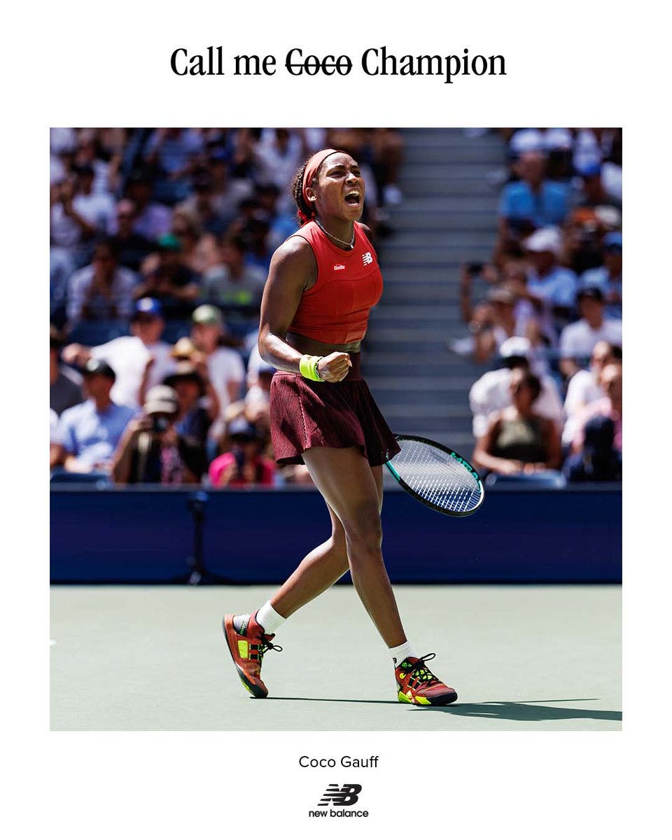New Balance on X: "The future began today. Congratulations to @CocoGauff on  winning her first major championship. 🏆 #WeGotNow https://t.co/nIBMlc3AsE"  / X