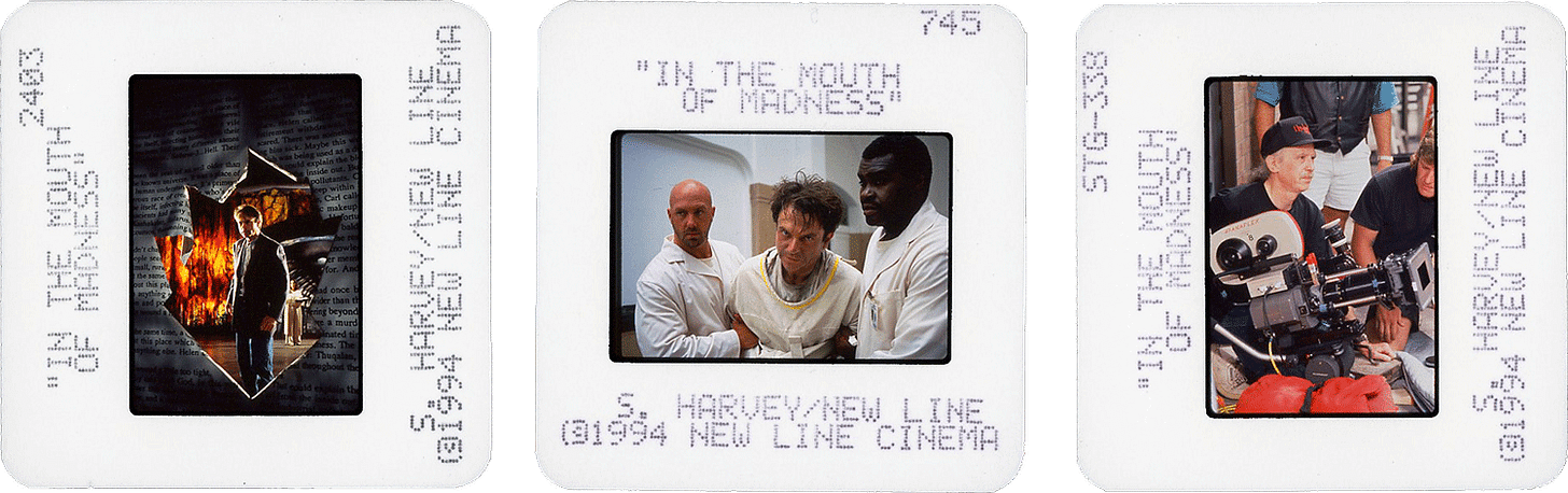 IN THE MOUTH OF MADNESS slides; courtesy of New Line Cinema, Photos by S. Harvey.