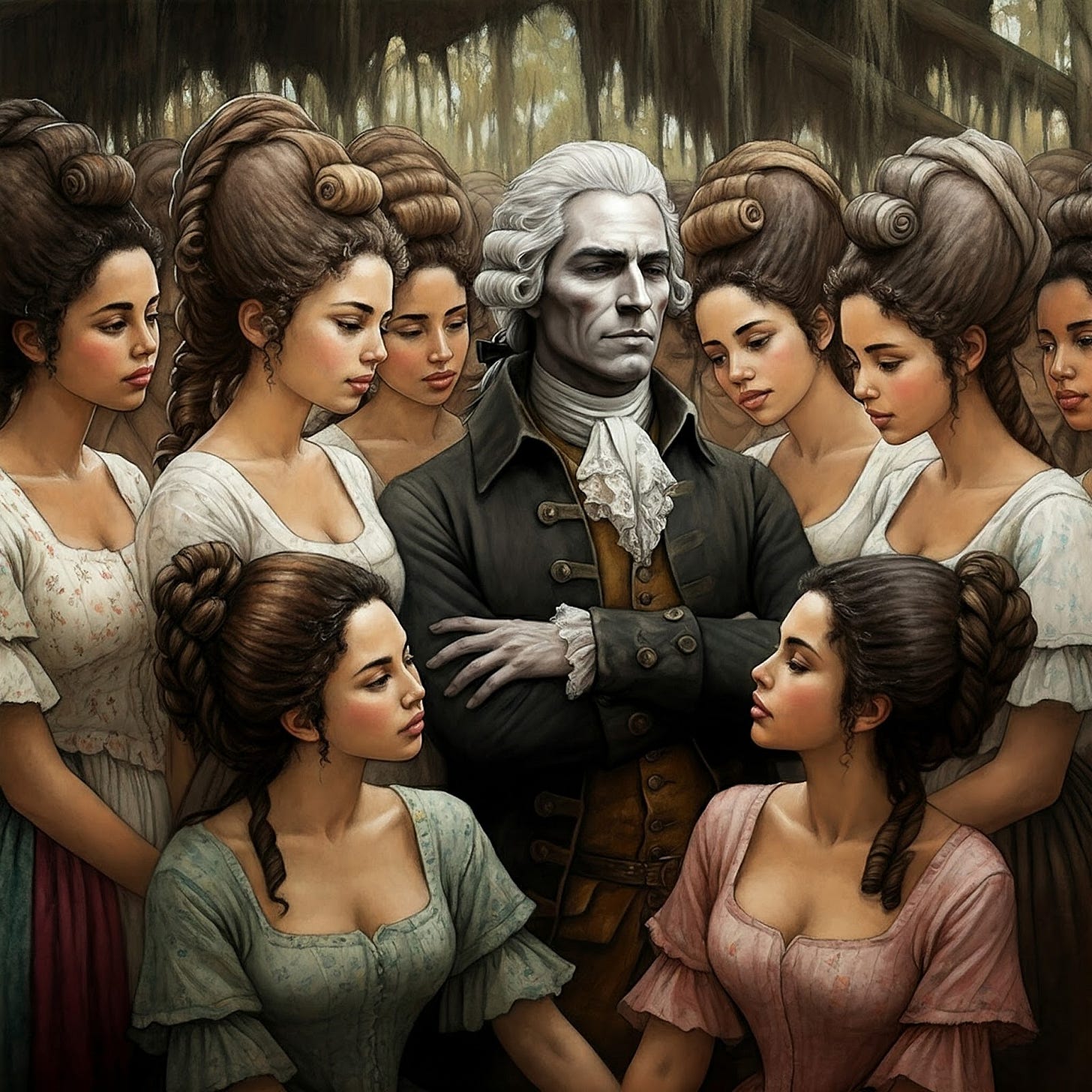 Ghostly image of Beausoleil's notorious rumors of capturing the hearts of minds of eligible young Acadian women. Ghostly image of Beausoleil's notorious rumors of capturing the hearts of minds of eligible young Acadian women.