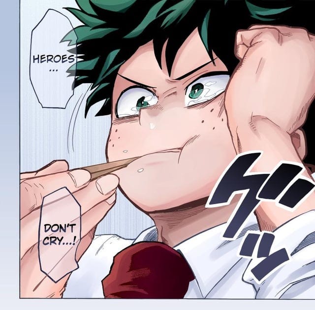 Heroes Don't Cry.” Chapter 137 Deku Coloring by Me. : r/BokuNoHeroAcademia