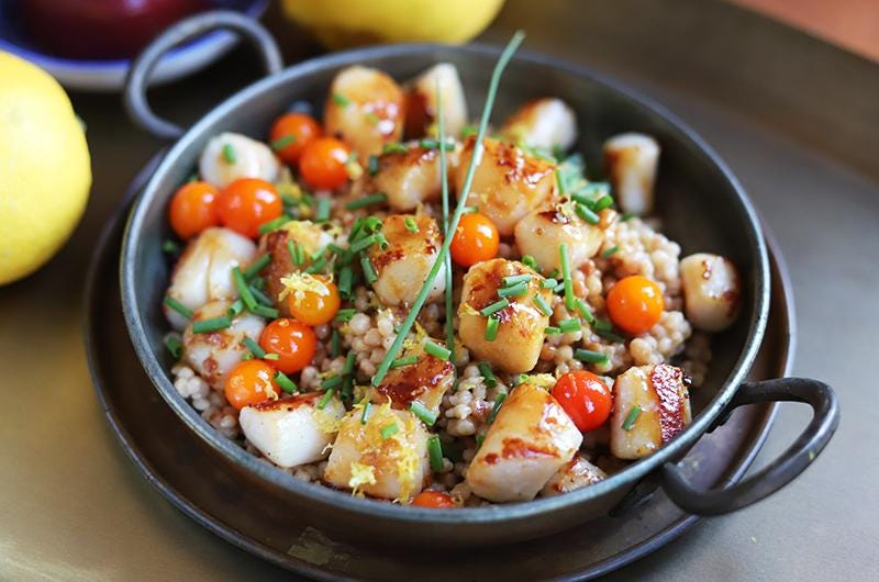 Simple Sauteed Bay Scallops, Cook the Vineyard