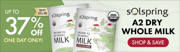 Get up to 37% Off on Solspring® A2 Dry Whole Milk
