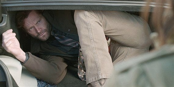 Jared Padalecki Walker legs spread open in trunk for Jensen Ackles. Jared Padalecki Walker legs spread open in trunk for Jensen Ackles.