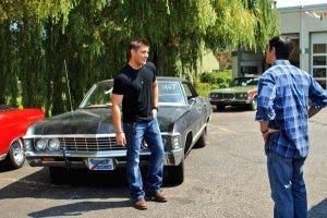 Matt as young John in the car lot