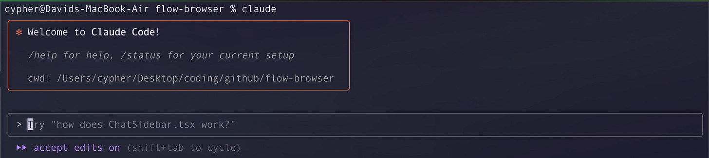 This is how you’'ll interact with Claude Code in the terminal.